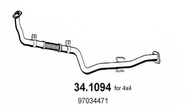 Exhaust Pipe 34.1094