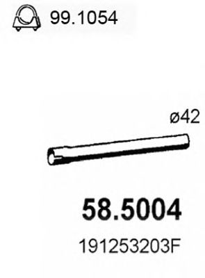 Труба выхлопного газа 58.5004