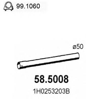 Tubo de escape 58.5008