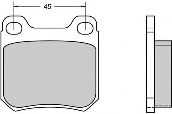 Комплект тормозных колодок, дисковый тормоз 12-0368