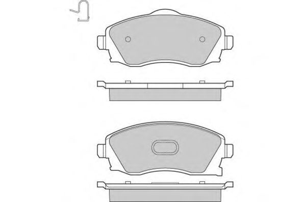 Комплект тормозных колодок, дисковый тормоз 12-0915
