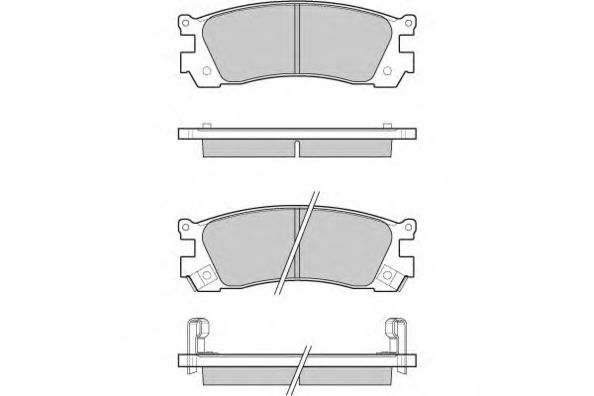 Комплект тормозных колодок, дисковый тормоз 12-1045