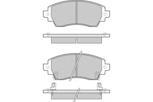 Комплект тормозных колодок, дисковый тормоз 12-1053