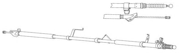Cable, parking brake TO02205