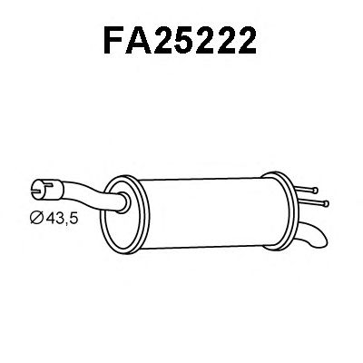 Глушитель выхлопных газов конечный FA25222