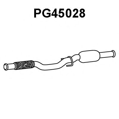 Предглушитель выхлопных газов PG45028