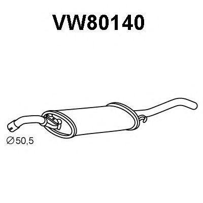 Endschalldämpfer VW80140