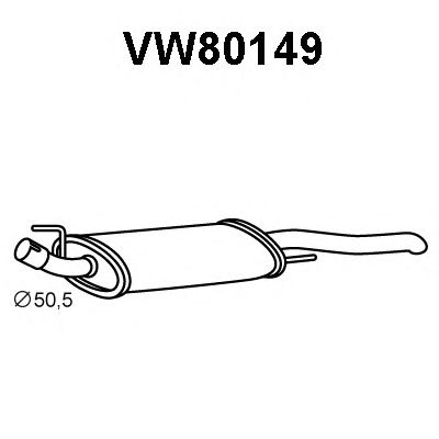 Глушитель выхлопных газов конечный VW80149
