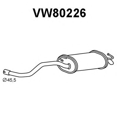 Глушитель выхлопных газов конечный VW80226