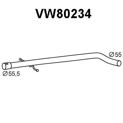 Σωλήνας εξάτμισης VW80234