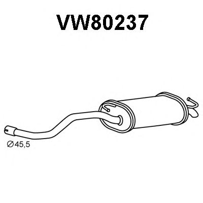 Глушитель выхлопных газов конечный VW80237