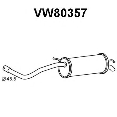 Глушитель выхлопных газов конечный VW80357