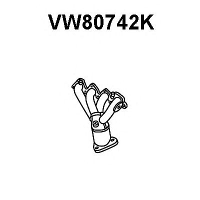 Catalizador codo admisión VW80742K