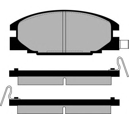 Комплект тормозных колодок, дисковый тормоз PA549