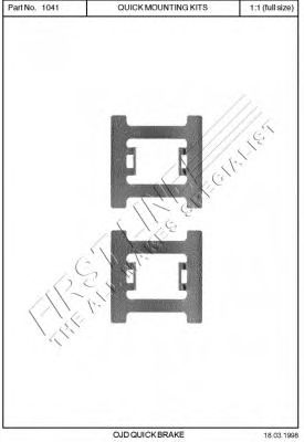 Accessory Kit, disc brake pads FMK4212