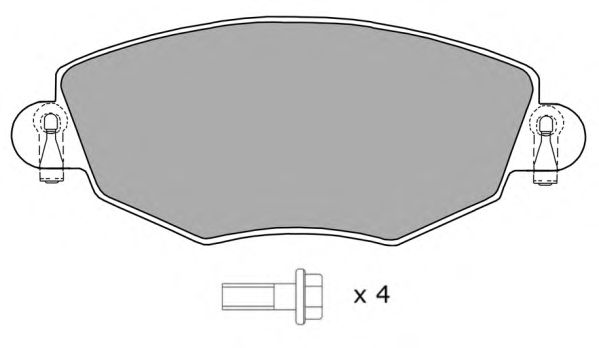 Комплект тормозных колодок, дисковый тормоз FBP-1196