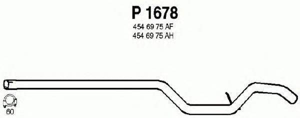Tubo gas scarico P1678