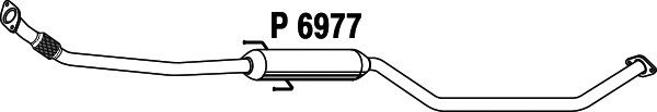 Средний глушитель выхлопных газов P6977