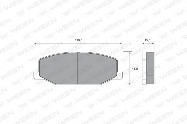 Комплект тормозных колодок, дисковый тормоз 151-2387