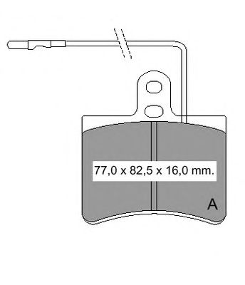 Комплект тормозных колодок, дисковый тормоз 831070