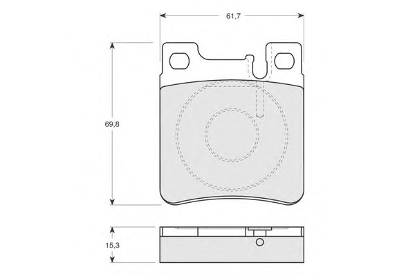 Комплект тормозных колодок, дисковый тормоз PF1273
