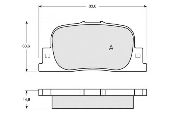 Комплект тормозных колодок, дисковый тормоз PF1371