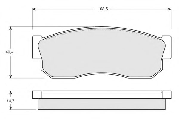 Комплект тормозных колодок, дисковый тормоз PF1408