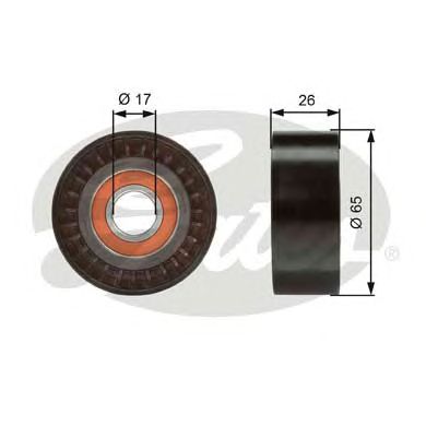 Deflection/Guide Pulley, v-ribbed belt T36376