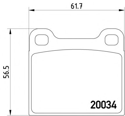 Комплект тормозных колодок, дисковый тормоз 2003402
