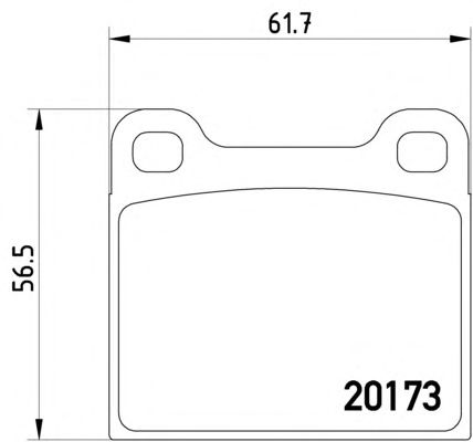 Комплект тормозных колодок, дисковый тормоз 2017301