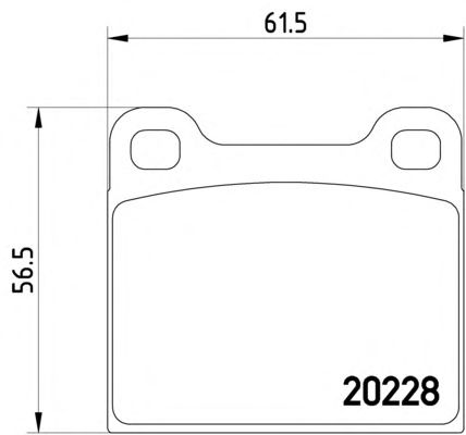 Комплект тормозных колодок, дисковый тормоз 2022803