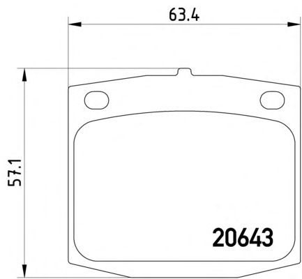 Комплект тормозных колодок, дисковый тормоз 2064301
