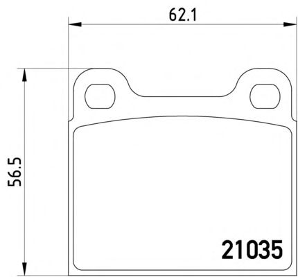 Комплект тормозных колодок, дисковый тормоз 2103501