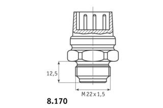 Temperaturbryter, radiator ventilator TSW 31