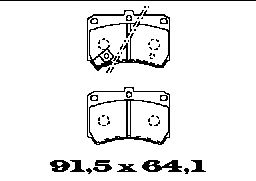 Kit de plaquettes de frein, frein à disque BL1365A2