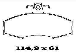 Комплект тормозных колодок, дисковый тормоз BL1367A3