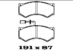 Kit de plaquettes de frein, frein à disque BL1454A2