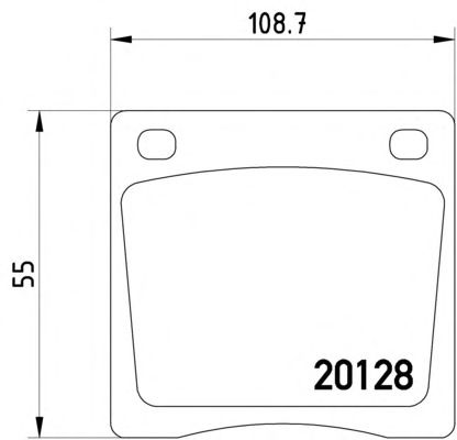 Комплект тормозных колодок, дисковый тормоз MDB1107
