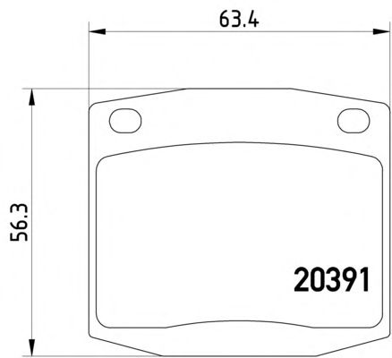 Комплект тормозных колодок, дисковый тормоз MDB1097