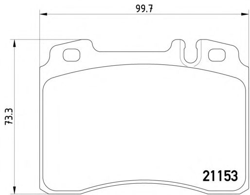 Комплект тормозных колодок, дисковый тормоз MDB1724