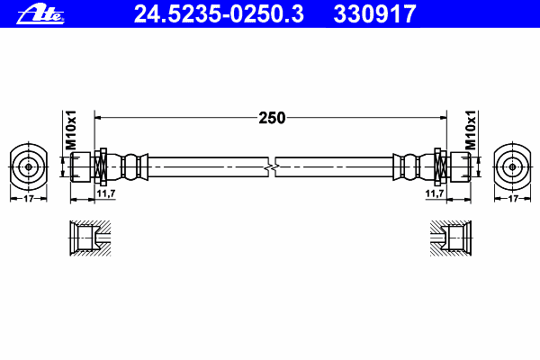 Tubo flexible de frenos 24.5235-0250.3
