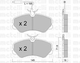 Комплект тормозных колодок, дисковый тормоз 22-0058-1