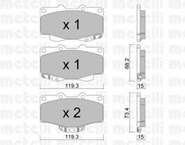Kit de plaquettes de frein, frein à disque 22-0129-0