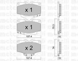 Комплект тормозных колодок, дисковый тормоз 22-0152-0