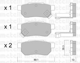 Комплект тормозных колодок, дисковый тормоз 22-0170-1