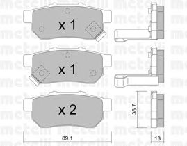 Комплект тормозных колодок, дисковый тормоз 22-0176-1