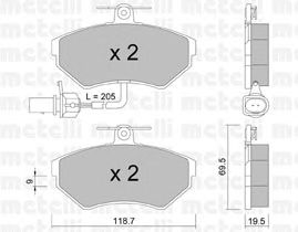 Комплект тормозных колодок, дисковый тормоз 22-0215-2