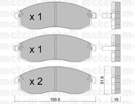 Комплект тормозных колодок, дисковый тормоз 22-0306-1