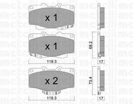 Комплект тормозных колодок, дисковый тормоз 22-0129-2