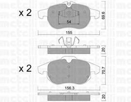 Комплект тормозных колодок, дисковый тормоз 22-0540-4